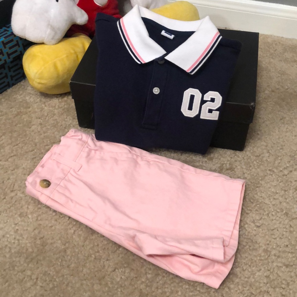 Janie and Jack  short and polo set